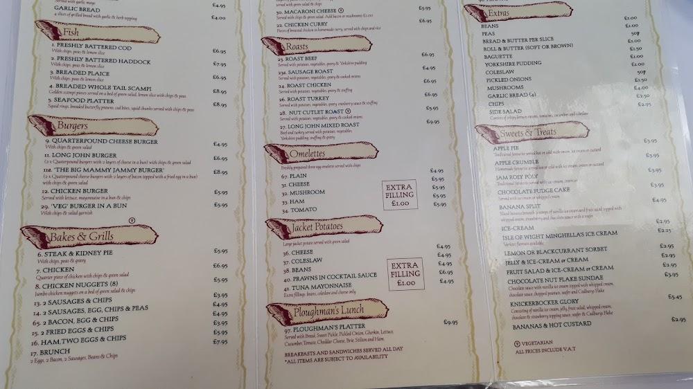 Long John Eater Menu - 4